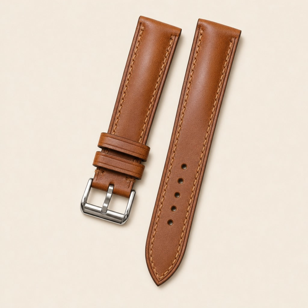 Vachetta Leather Watch Strap in Brown · Handmade in Saigon