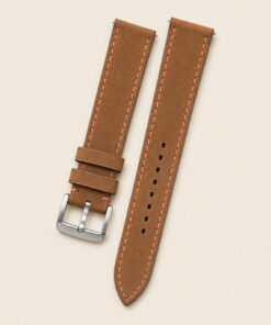Nubuck Leather Watch Strap in Camel · Handmade in Saigon