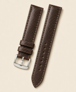 Lizard Leather Watch Strap in Dark Brown · Handmade in Saigon