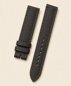 Saffiano Leather Watch Strap in Dark Brown · Handmade in Saigon
