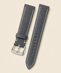Epsom Leather Watch Strap in Dark Gray · Handmade in Saigon