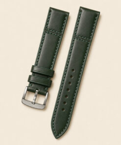 Shell Cordovan Leather Watch Strap in Dark Green · Handmade in Saigon