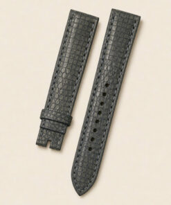 Lizard Leather Watch Strap in Dark Grey · Slim · Handmade in Saigon