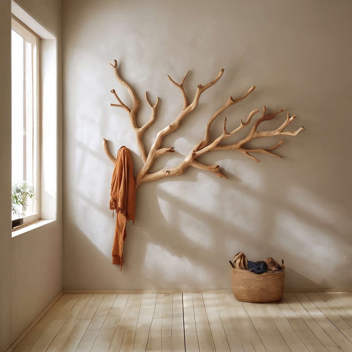 Driftwood Branch Wall-Mounted Solid Wood Coat Rack - Image 2