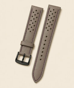 Racing Epsom Leather Watch Strap in Etoupe · Rally · Handmade in Saigon