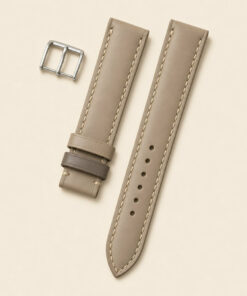 Swift Leather Watch Strap in Etoupe & Taupe · Handmade in Saigon