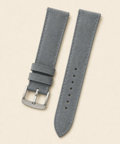 Suede Leather Watch Strap in Graphite Grey · Handmade in Saigon