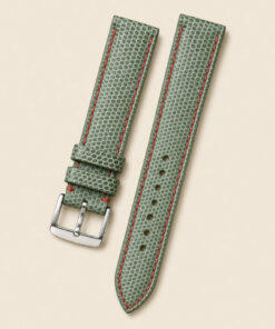 Lizard Leather Watch Strap in Green · Handmade in Saigon
