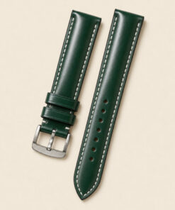 Shell Cordovan Leather Watch Strap in Green · Handmade in Saigon