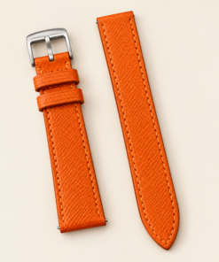 Epsom Leather Watch Strap in Orange · Handmade in Saigon