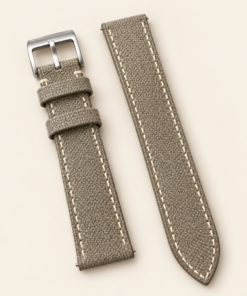 Sailcloth Canvas Watch Strap in Gray Beige · Handmade in Saigon