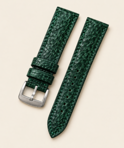 Ostrich Leg Leather Watch Strap in Jade Green · Handmade in Saigon