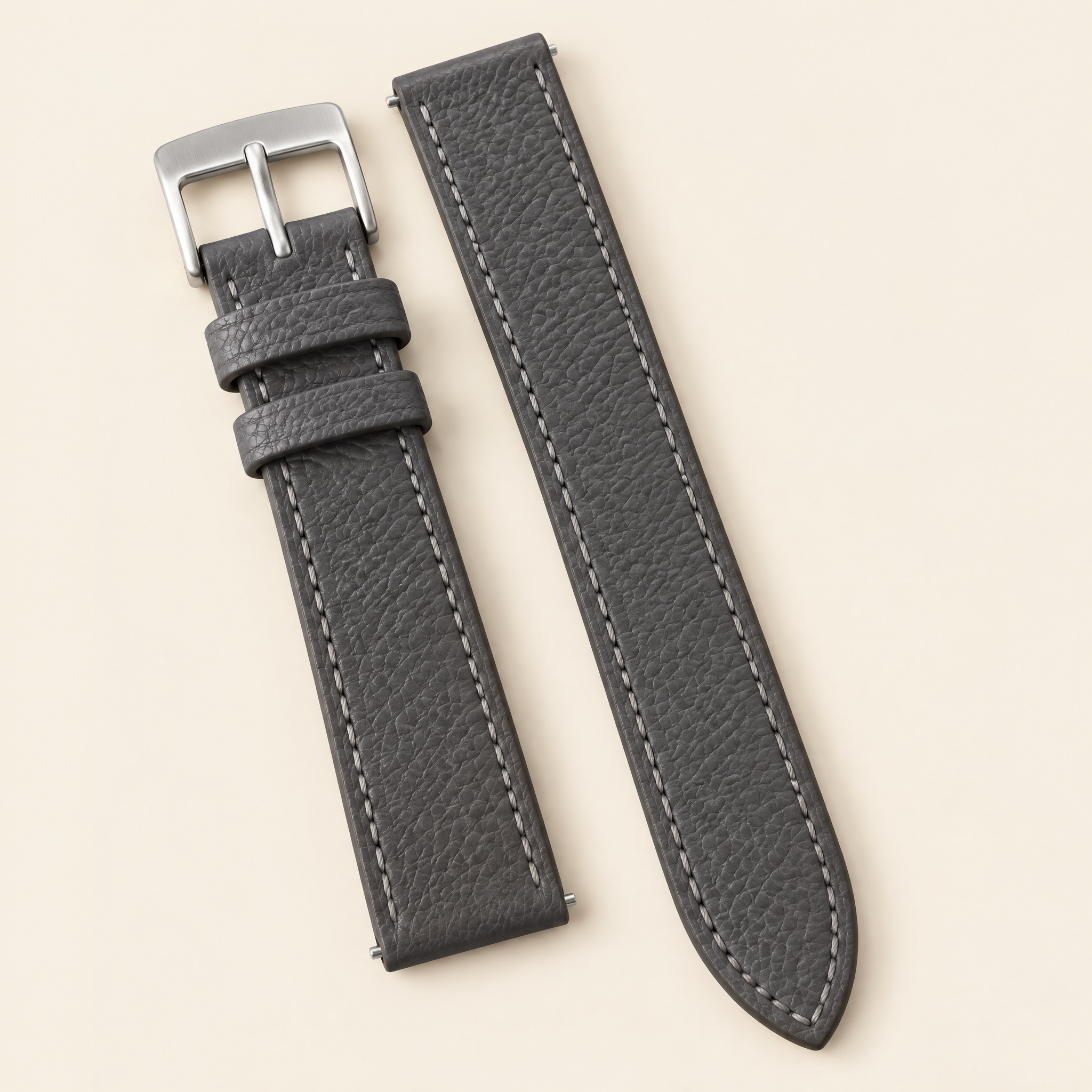 Togo Leather Watch Strap in Graphite Gray · Handmade in Saigon