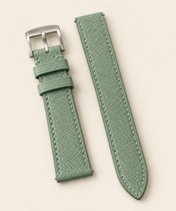 Epsom Leather Watch Strap in Celadon Green · Handmade in Saigon