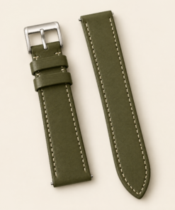 Swift Leather Watch Strap in Olive Green · Handmade in Saigon