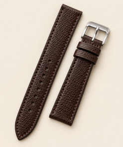 Beaver Tail Leather Watch Strap in Patina Chocolate Brown · Handmade in Saigon