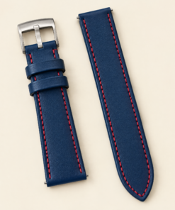 Swift Leather Watch Strap in Blue Red · Handmade in Saigon