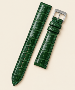 Alligator Leather Watch Strap in Green · Handmade in Saigon