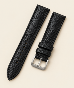 Ostrich Leg Leather Watch Strap in Black · Handmade in Saigon