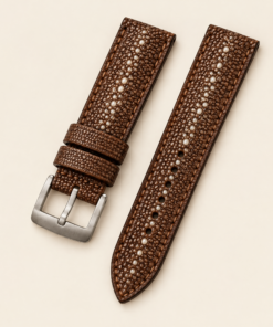 Stingray Leather Watch Strap in Brown · Handmade in Saigon