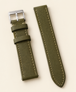 Pueblo Leather Watch Strap in Olive Green · Handmade in Saigon