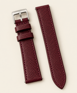 Epsom Leather Watch Strap in Burgundy · Handmade in Saigon
