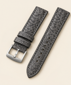 Ostrich Leg Leather Watch Strap in Gray · Handmade in Saigon