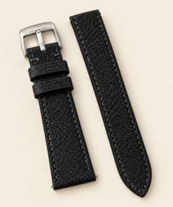 Shark Leather Watch Strap in Black · Handmade in Saigon