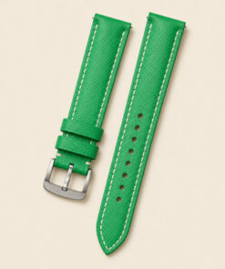 Epsom Leather Watch Strap in Light Green · Handmade in Saigon