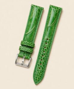 Ostrich Leather Watch Strap in Light Green · Handmade in Saigon
