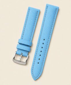 Sailcloth Rubber Watch Strap in Miami Blue · Padded · Handmade in Saigon