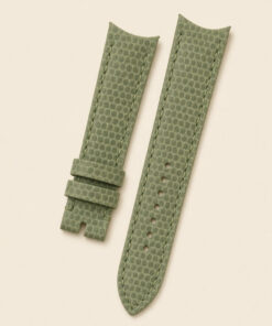 Lizard Leather Watch Strap in Moss Green · Handmade in Saigon