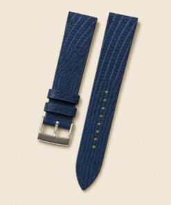 Lizard Leather Watch Strap in Navy · Handmade in Saigon
