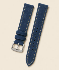 Suede Leather Watch Strap in Navy · Handmade in Saigon