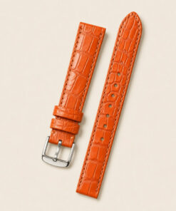 Alligator Leather Watch Strap in Orange · Handmade in Saigon