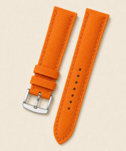 Sailcloth Rubber Watch Strap in Orange · Handmade in Saigon
