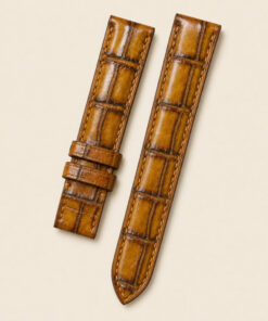 Alligator Leather Watch Strap in Patina Tan · Hand-Dyed · Handmade in Saigon