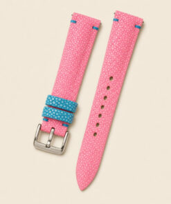 Stingray Leather Watch Strap in Pink · Handmade in Saigon