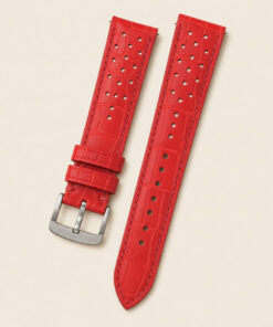Alligator Leather Watch Strap in Red · Rally · Handmade in Saigon