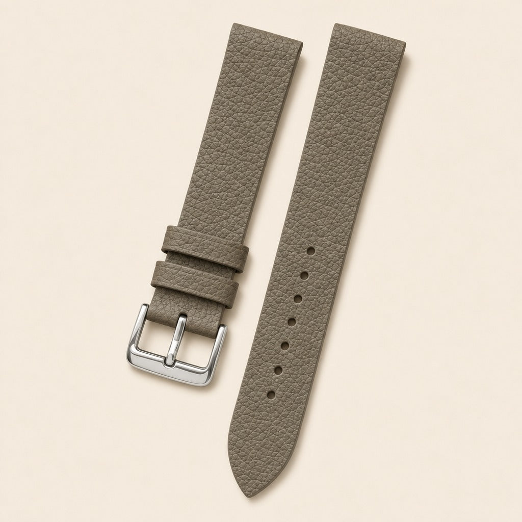 Togo Leather Watch Strap in Taupe · Handmade in Saigon