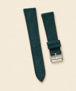 Suede Leather Watch Strap in Teal · Handmade in Saigon