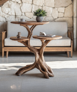 Farmhouse Solid Wood End Table with Wax and Oil Finish