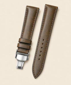 Maya Leather Watch Strap in Waxy Brown · Butterfly Clasp · Handmade in Saigon