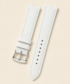Epsom Leather Watch Strap in White · Middle Cut · Handmade in Saigon