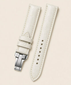 Alligator Leather Watch Strap in White Grey · Handmade in Saigon