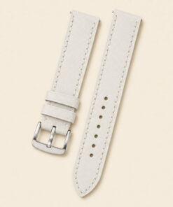 Saffiano Leather Watch Strap in White · Handmade in Saigon